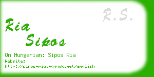 ria sipos business card
